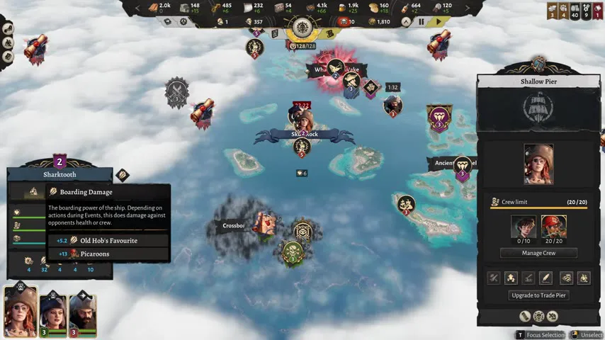 船長と乗組員の割り当て｜出航前チェックリストのゲーム画面