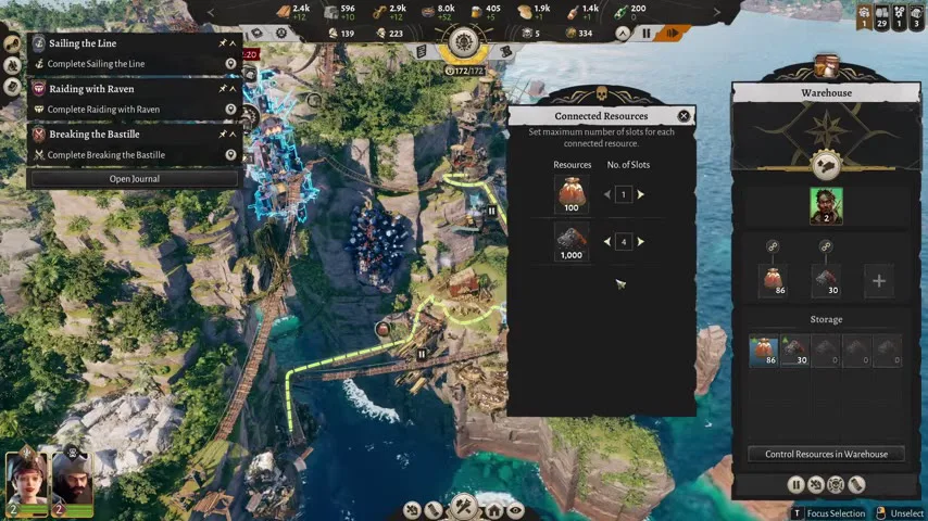 供給網の作り方｜Connector・倉庫・輸送枠の接続手順のゲーム画面